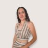 Top corto raya doble