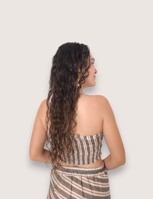 Top corto raya doble