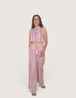 Pantalón botones rayitas