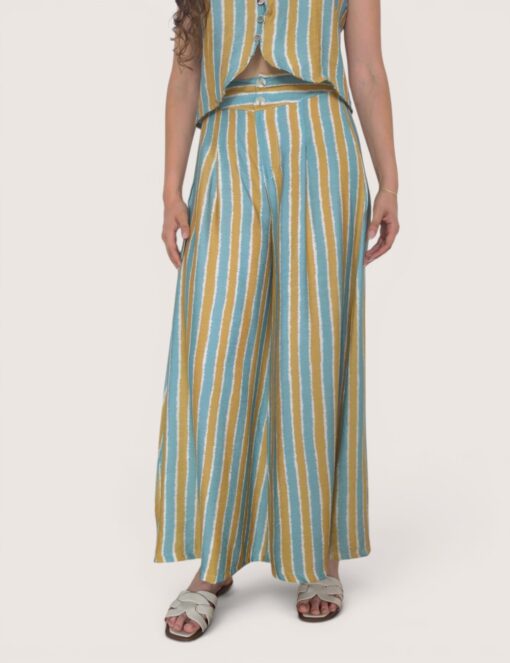 Pantalón palazzo raya ancha