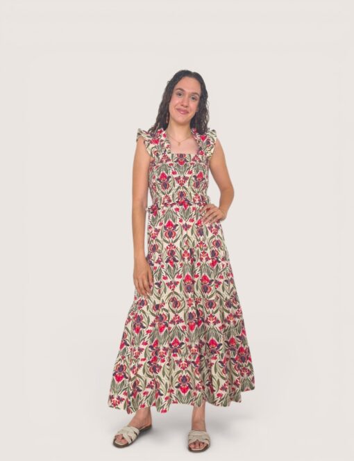 Vestido nido bloques flores