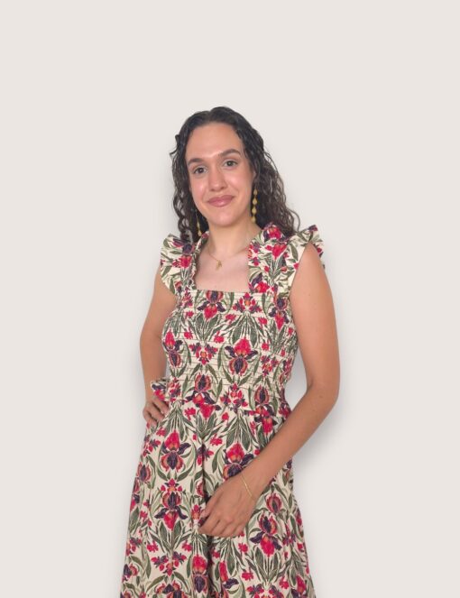 Vestido nido bloques flores
