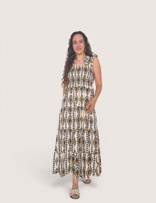 Vestido nido bloques étnico