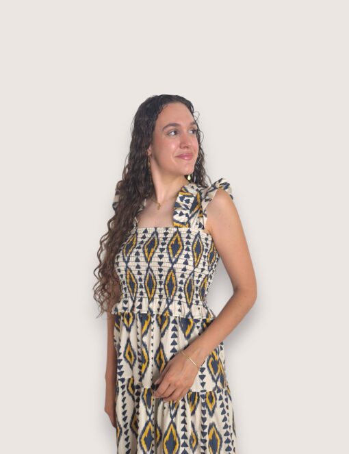 Vestido nido bloques étnico