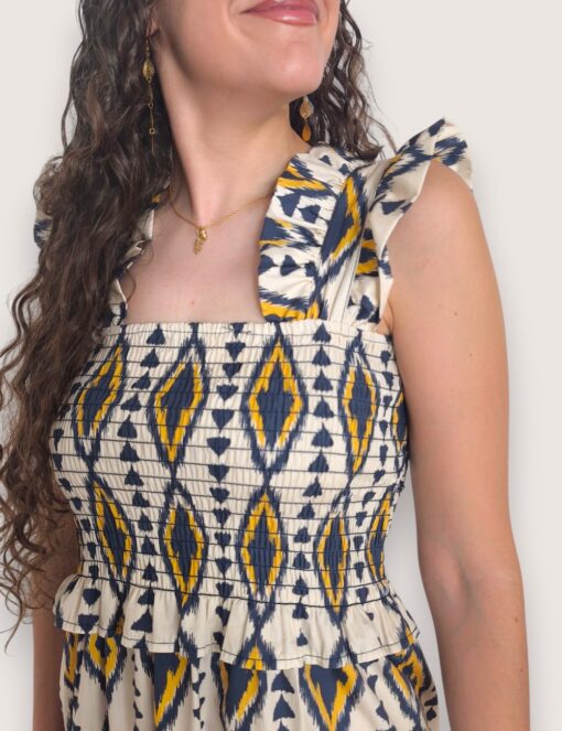 Vestido nido bloques étnico