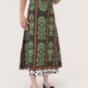 Falda midi flor retro