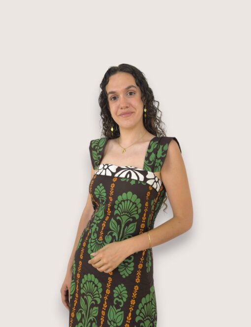 Top tirante ancho flor