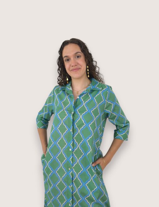 Vestido camisero manga