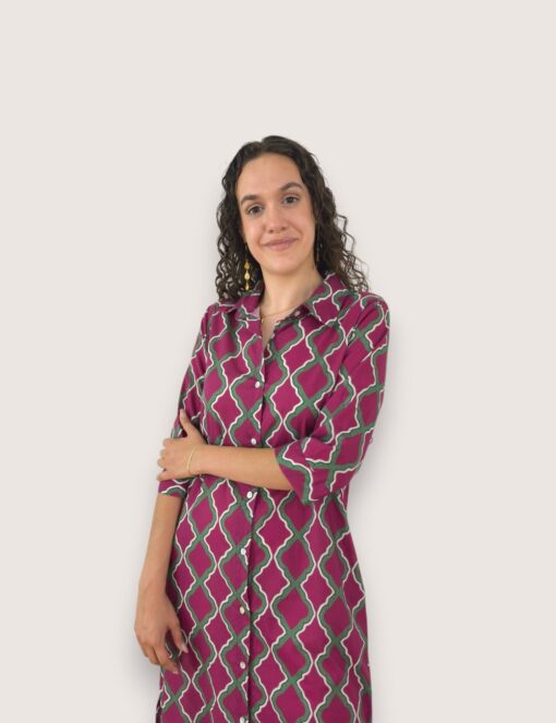Vestido camisero manga