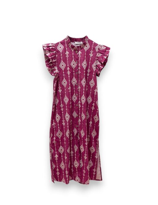 Vestido camisero volante