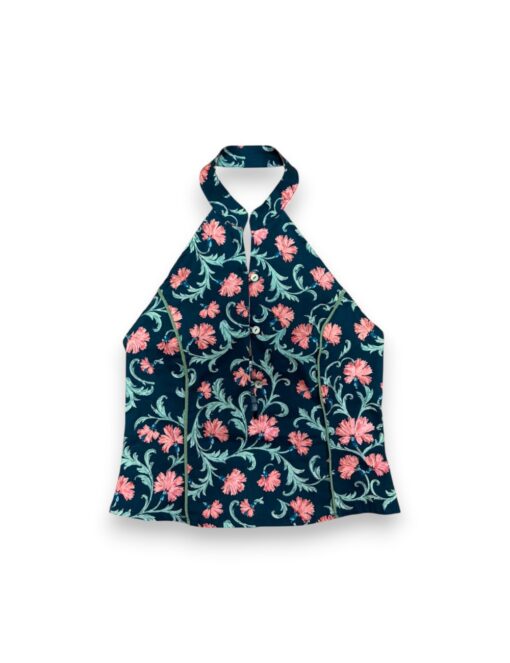 Top halter flor vintage