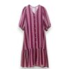 Vestido midi manga abullonada