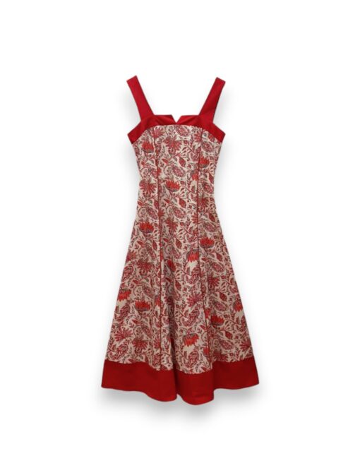 Vestido largo flores contraste