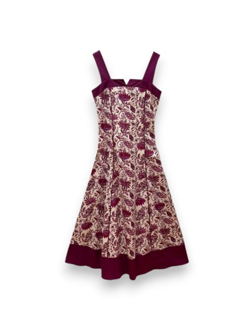 Vestido largo flores contraste