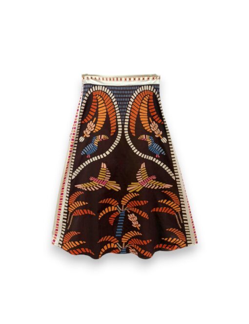 Falda midi palmera