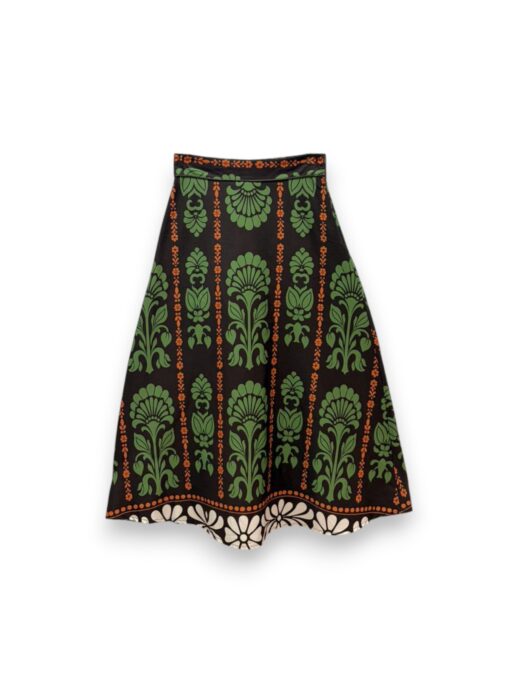 Falda midi flor retro