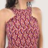 Vestido halter bloques mosaico