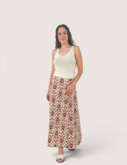 Falda evasé orquídea