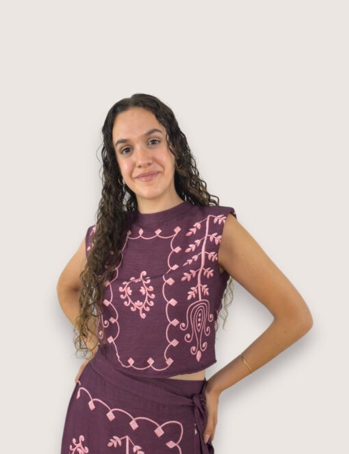 Blusa cropped jazmín