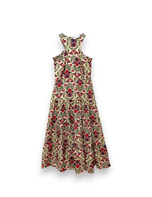 Vestido halter bloques orquídea