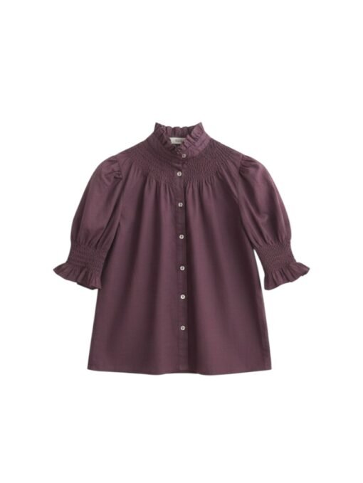 Blusa Celina berenjena Blusa lisa Celina