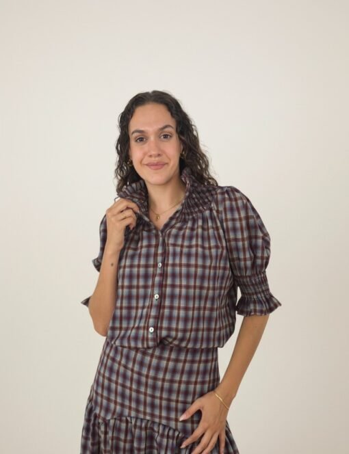 Blusa Dalia 1 Blusa cuadros Dalia
