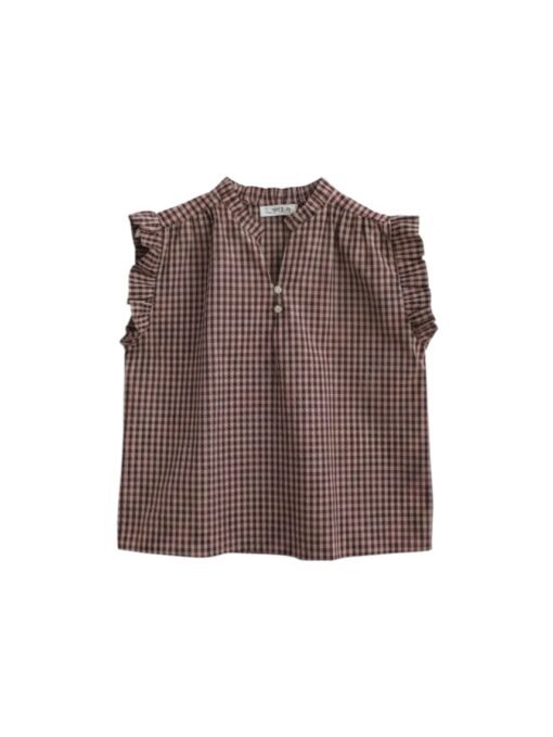 Blusa Iria berenjena Blusa pico Iria