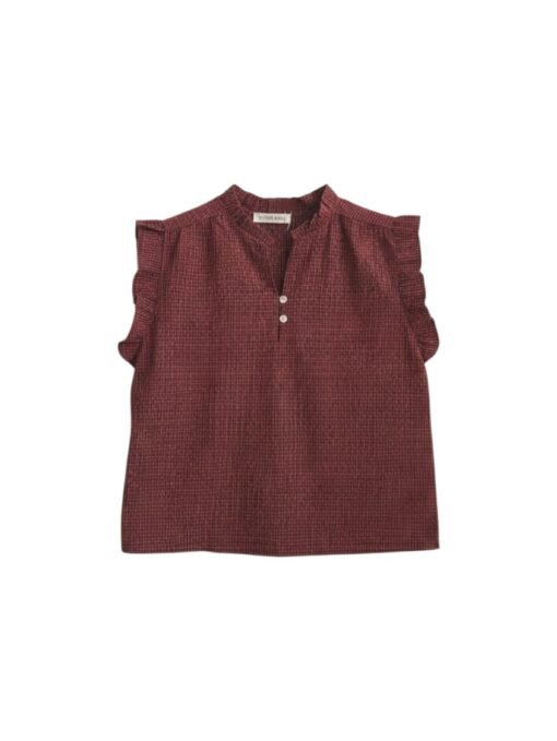 Blusa Iria burdeos Blusa pico Iria