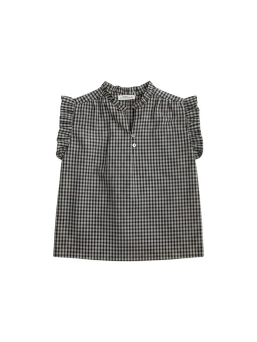 Blusa Iria gris oscuro Blusa pico Iria