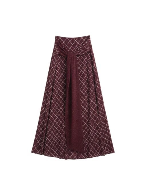 Falda Siena berenjena Falda lazo Siena