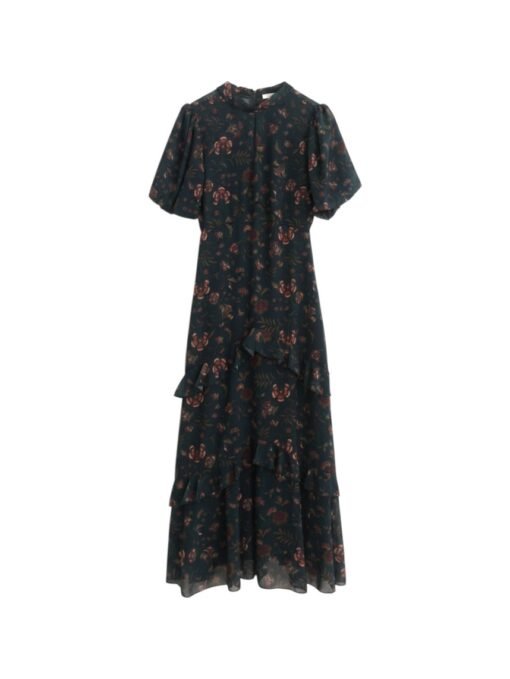 Vestido Florencia marrón Vestido gasa Florencia
