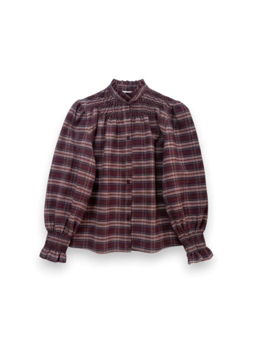 Blusa cuadros Elisa burdeos Blusa cuadros Elisa