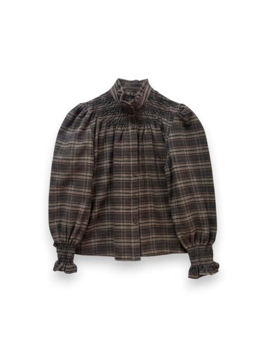 Blusa cuadros Elisa marrón Blusa cuadros Elisa